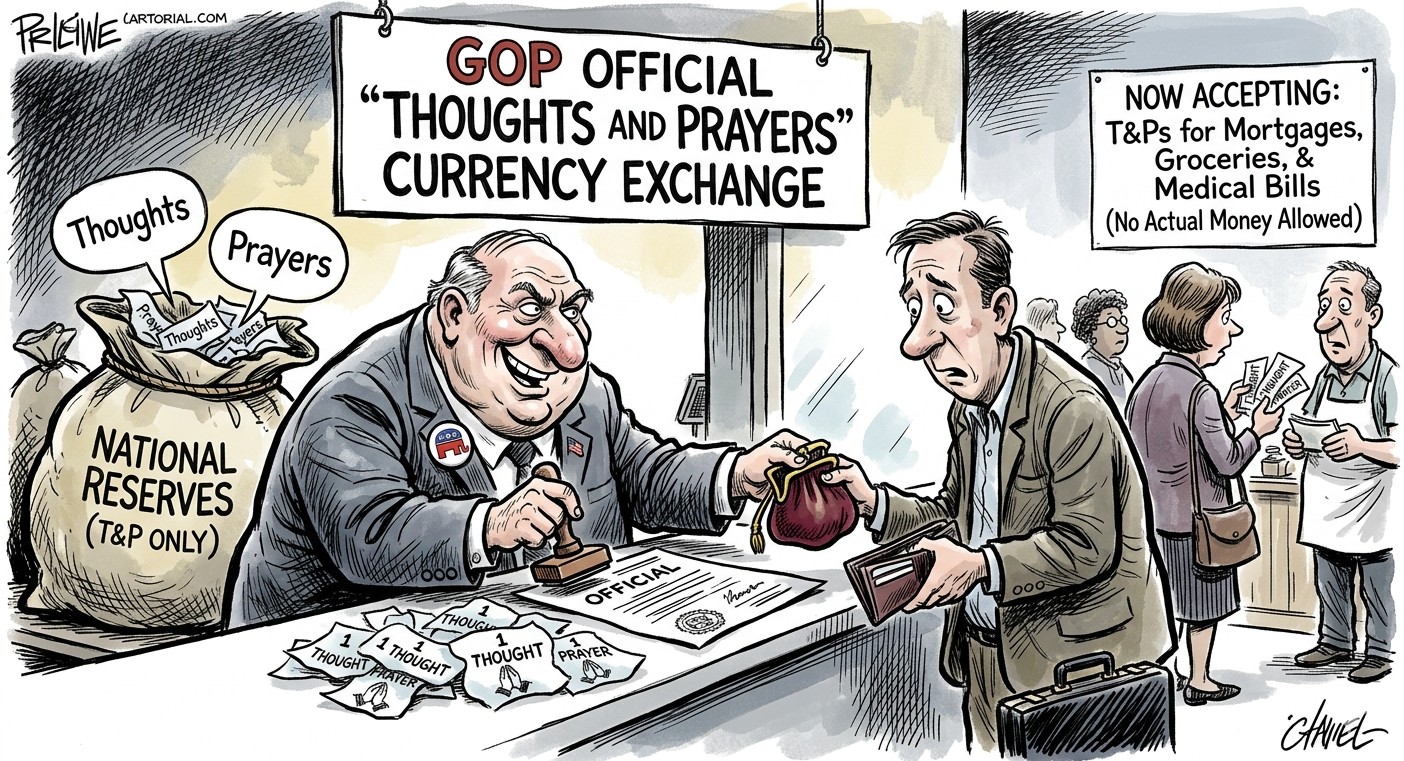 GOP proposes bill to make 'thoughts and prayers' legal currency